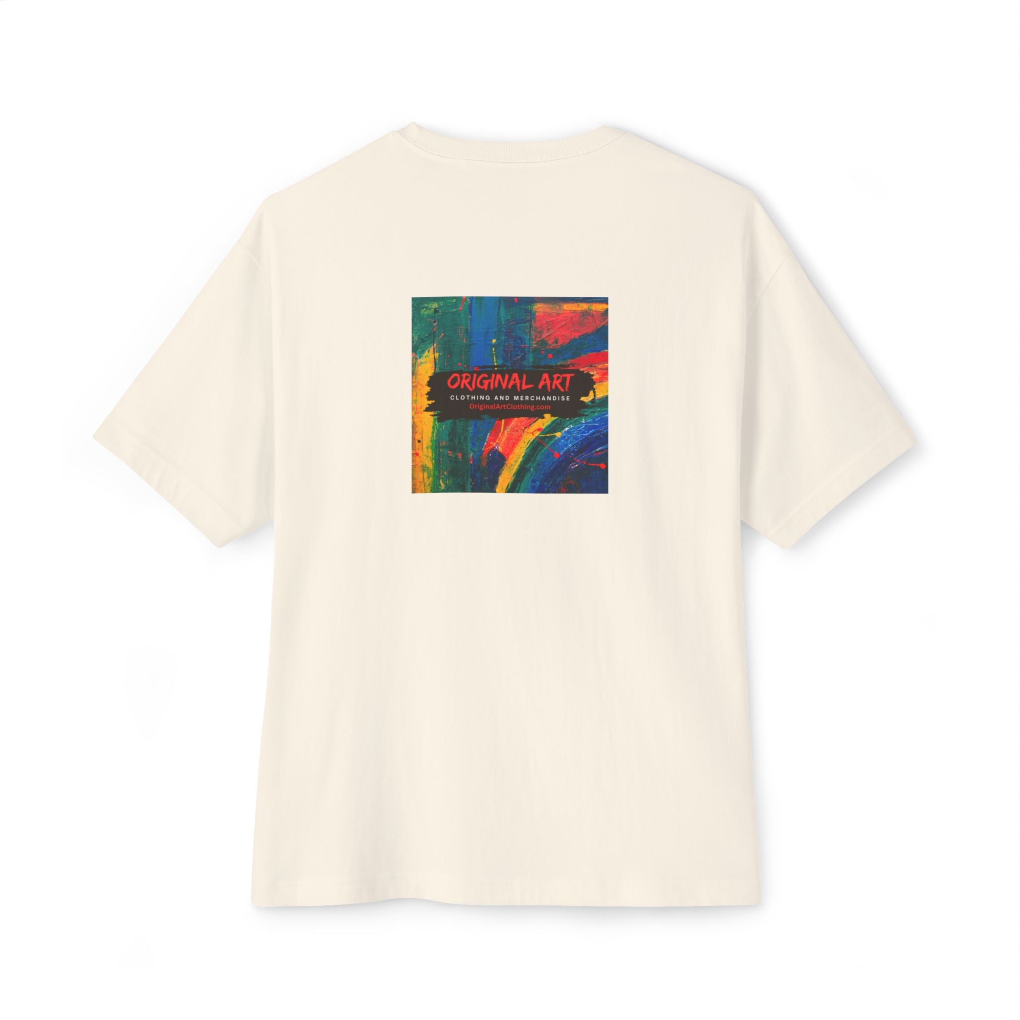 Teacher T‑Shirt — “I teach. It’s like directing a dramedy…” Oversized Boxy Tee with Colorful Back Art