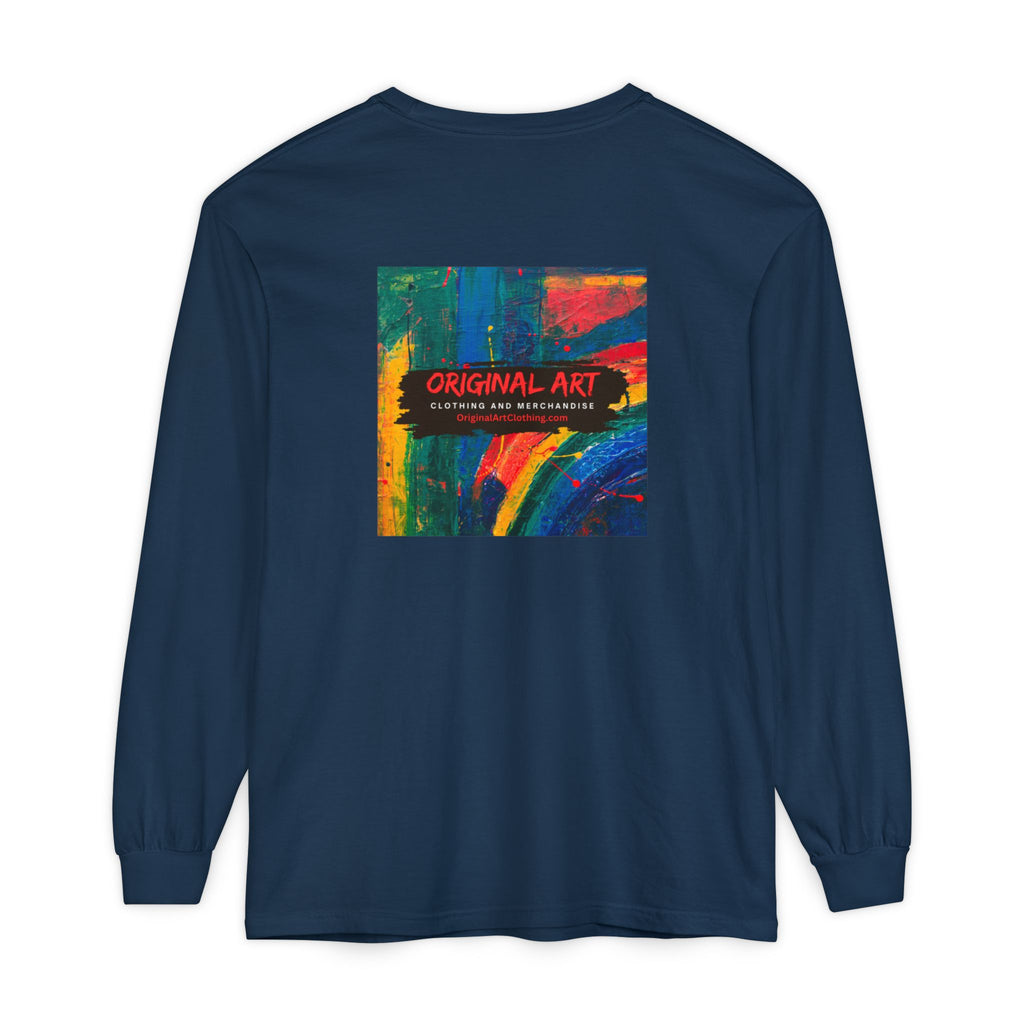 TV News Videographer: Unisex Garment-dyed Long Sleeve T-Shirt