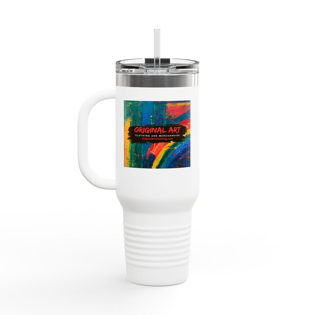 Travel Mug — "I teach. But you may call me a learning ninja." 40oz Insulated Teacher Tumbler