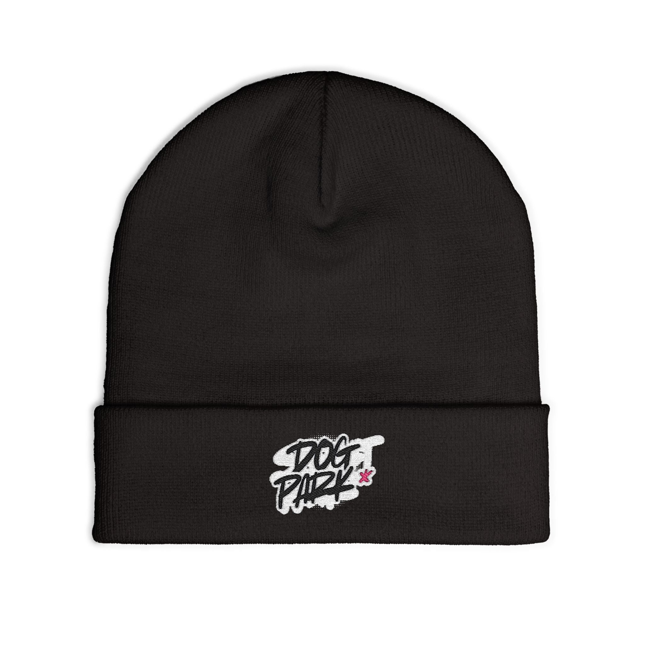 Embroidered 'Dog Park' Knit Beanie — Cozy Casual Winter Hat