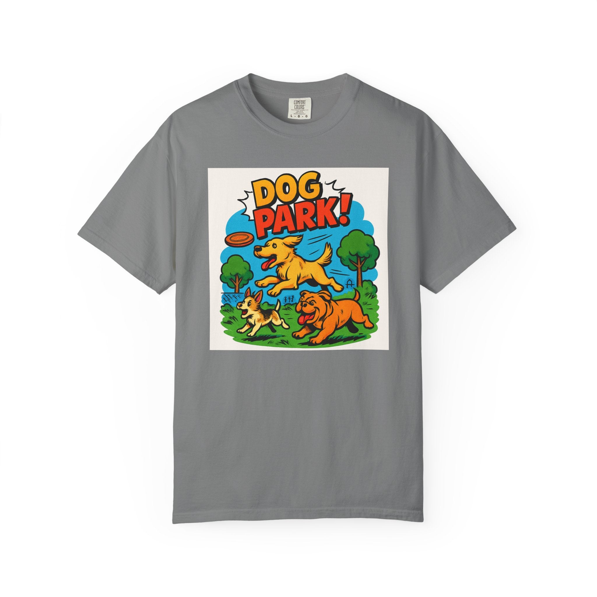 Playful Dog Park T-Shirt, Dog Lover Gift, Unisex Casual Wear, Pet Owner Apparel, Summer Outing Tee