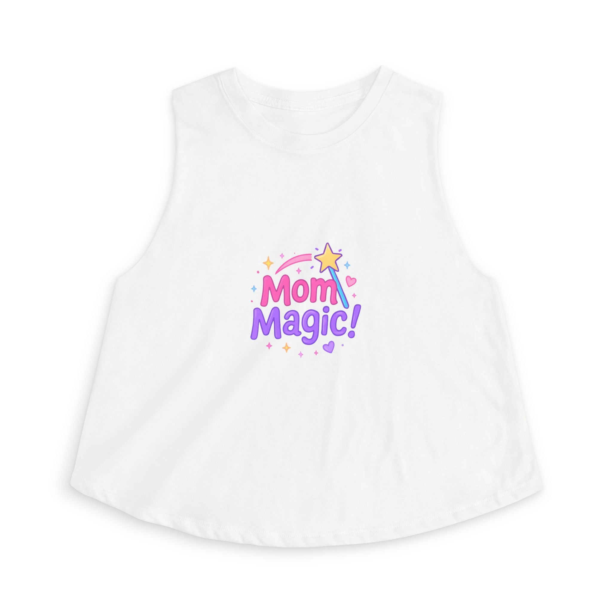 Mom Magic Crop Top — Cute Pastel Mother's Day Tank