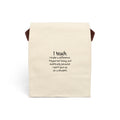 Teacher Canvas Lunch Bag — “I teach. I make a difference.” Insulated Strap Tote