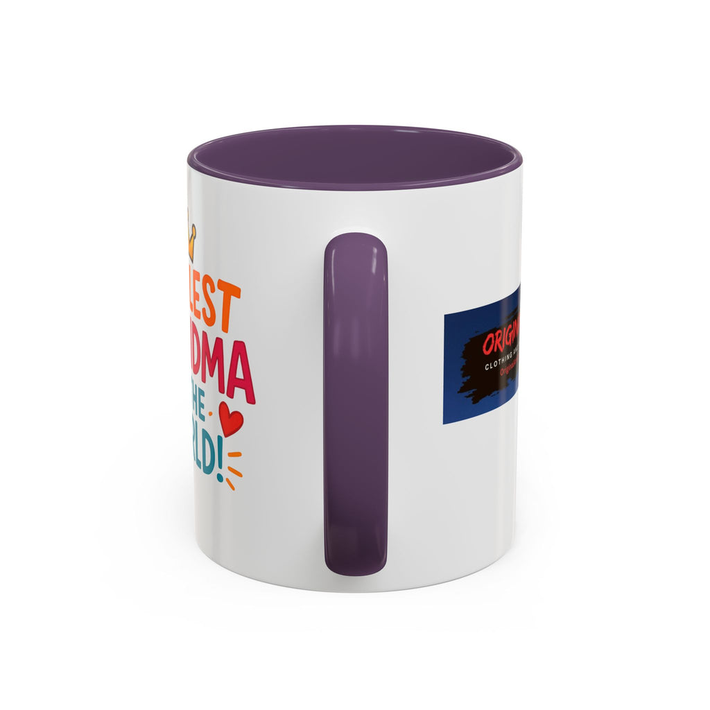 Coolest Grandma in the World Accent Coffee Mug — Fun Gift for Grandmother (11/15oz)
