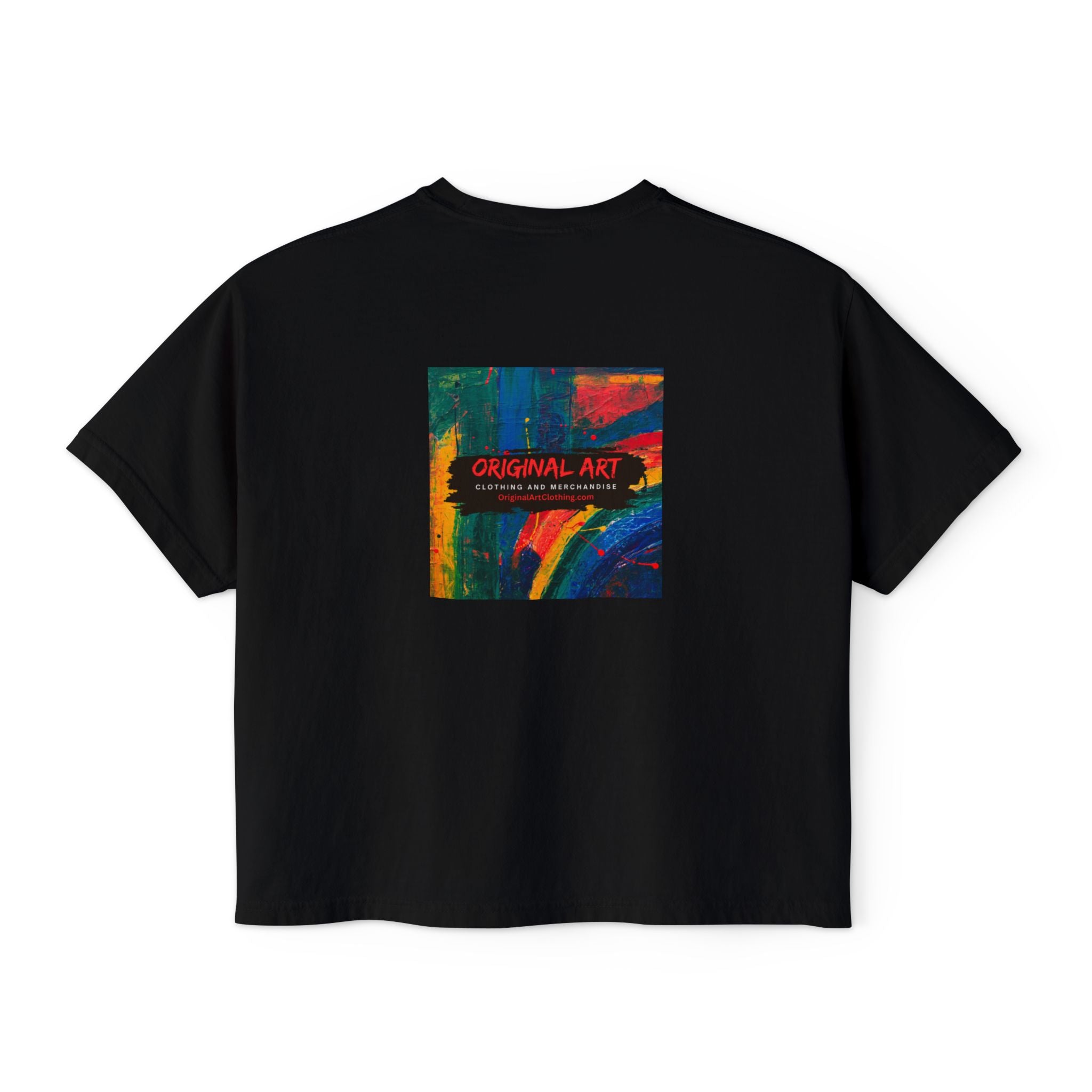 Vibrant Female DJ Painting Graphic Tee | Original Art Back Print