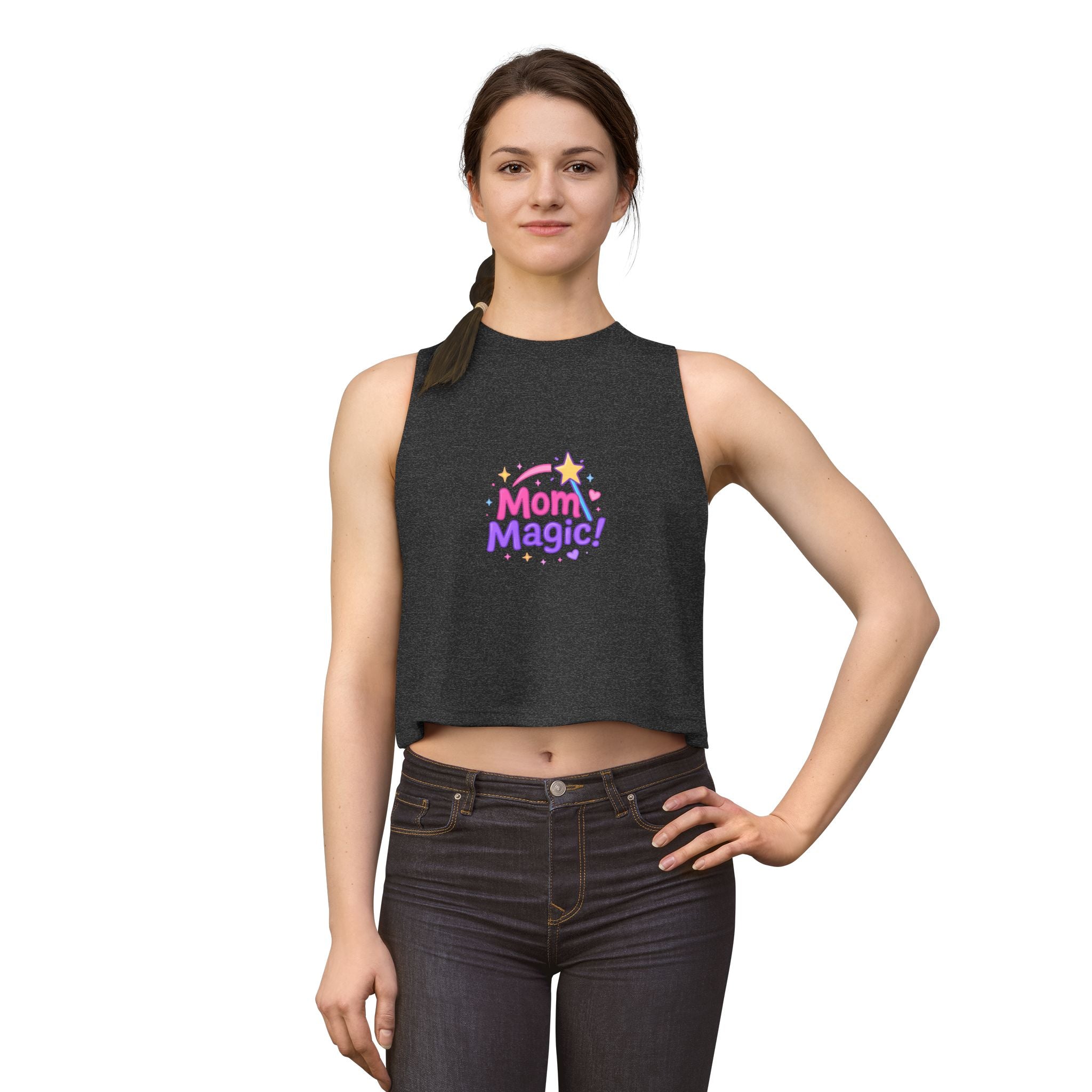 Mom Magic Crop Top — Cute Pastel Mother's Day Tank