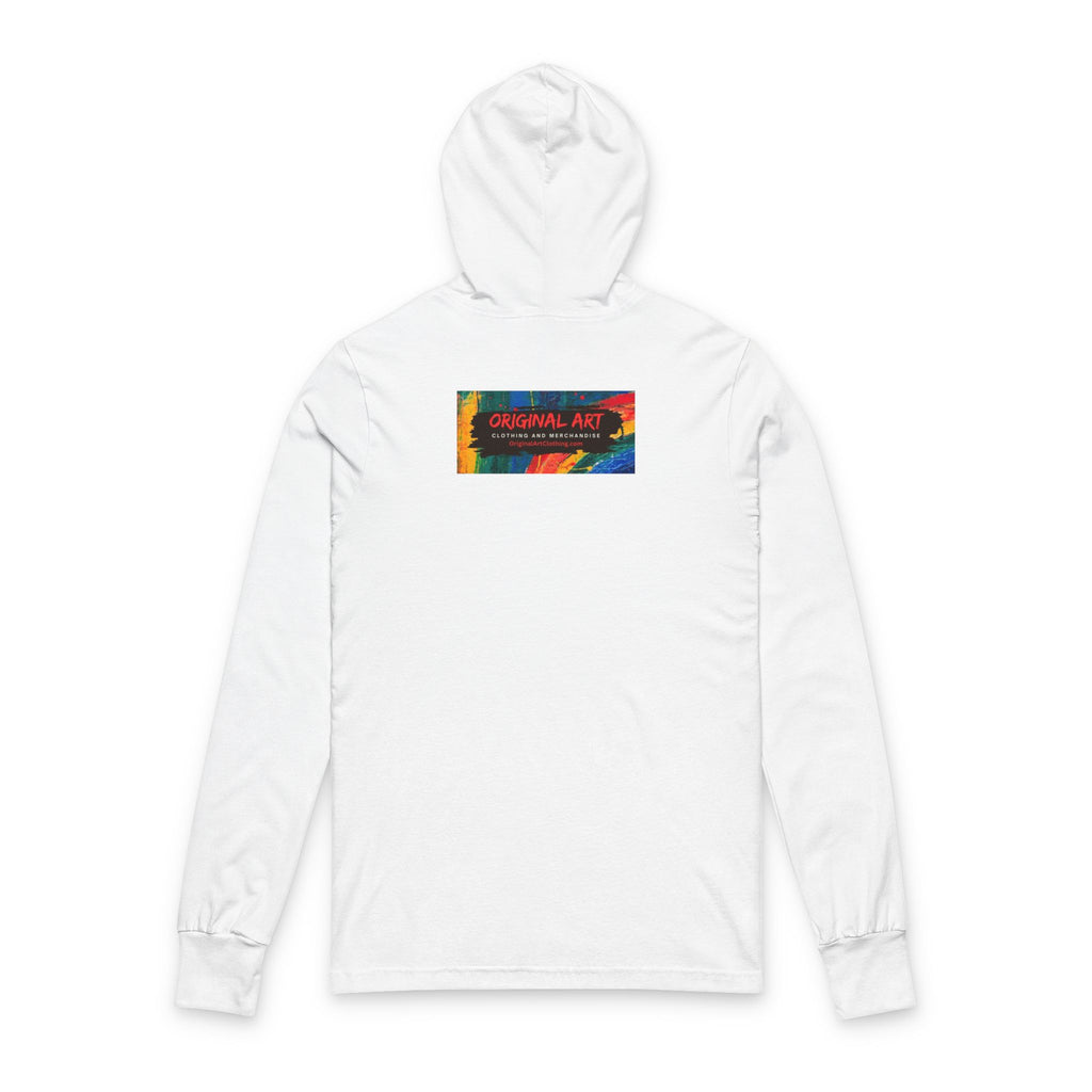 Game Changer Hooded Long Sleeve Tee — 'Original Art' Abstract Back Graphic