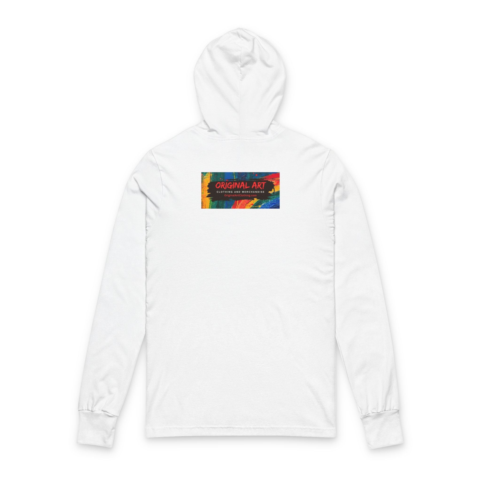Game Changer Hooded Long Sleeve Tee — 'Original Art' Abstract Back Graphic