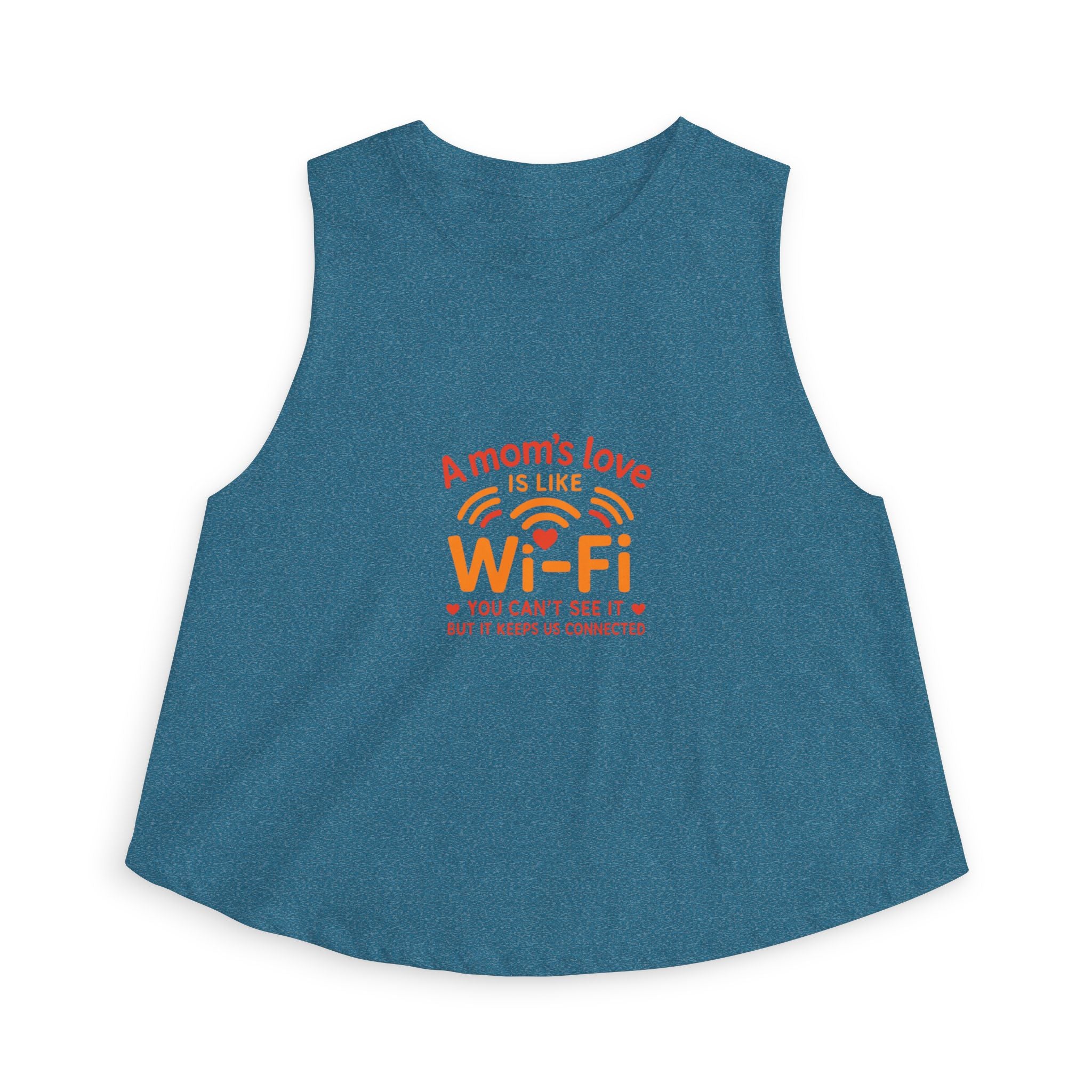 — "A Mom's Love Is Like Wi‑Fi" Mothers Day Graphic Tank Crop Top