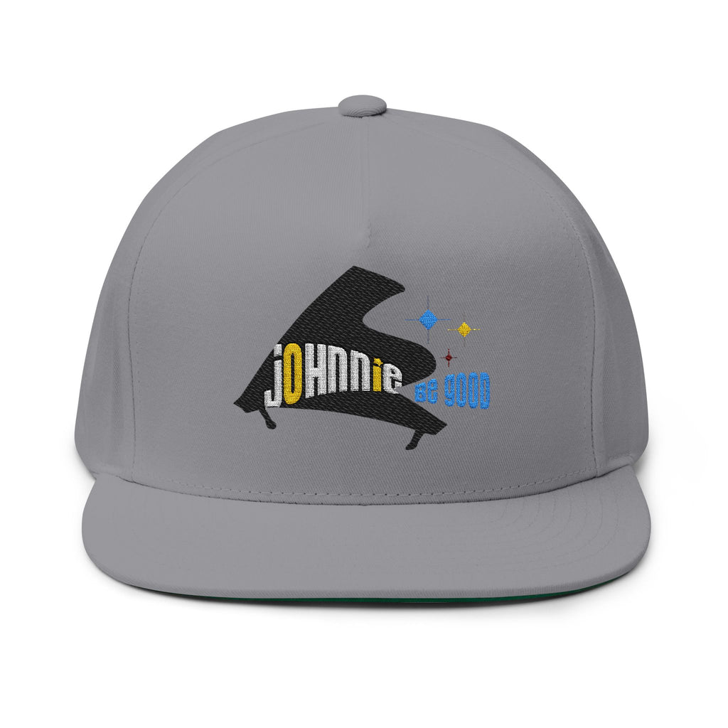 Johnnie Be Good Movie Embroidered Grand Piano Flat Bill Cap