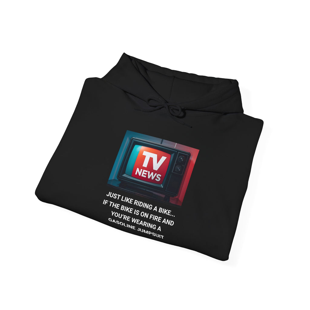 TV News Humor Hoodie for Media Lovers