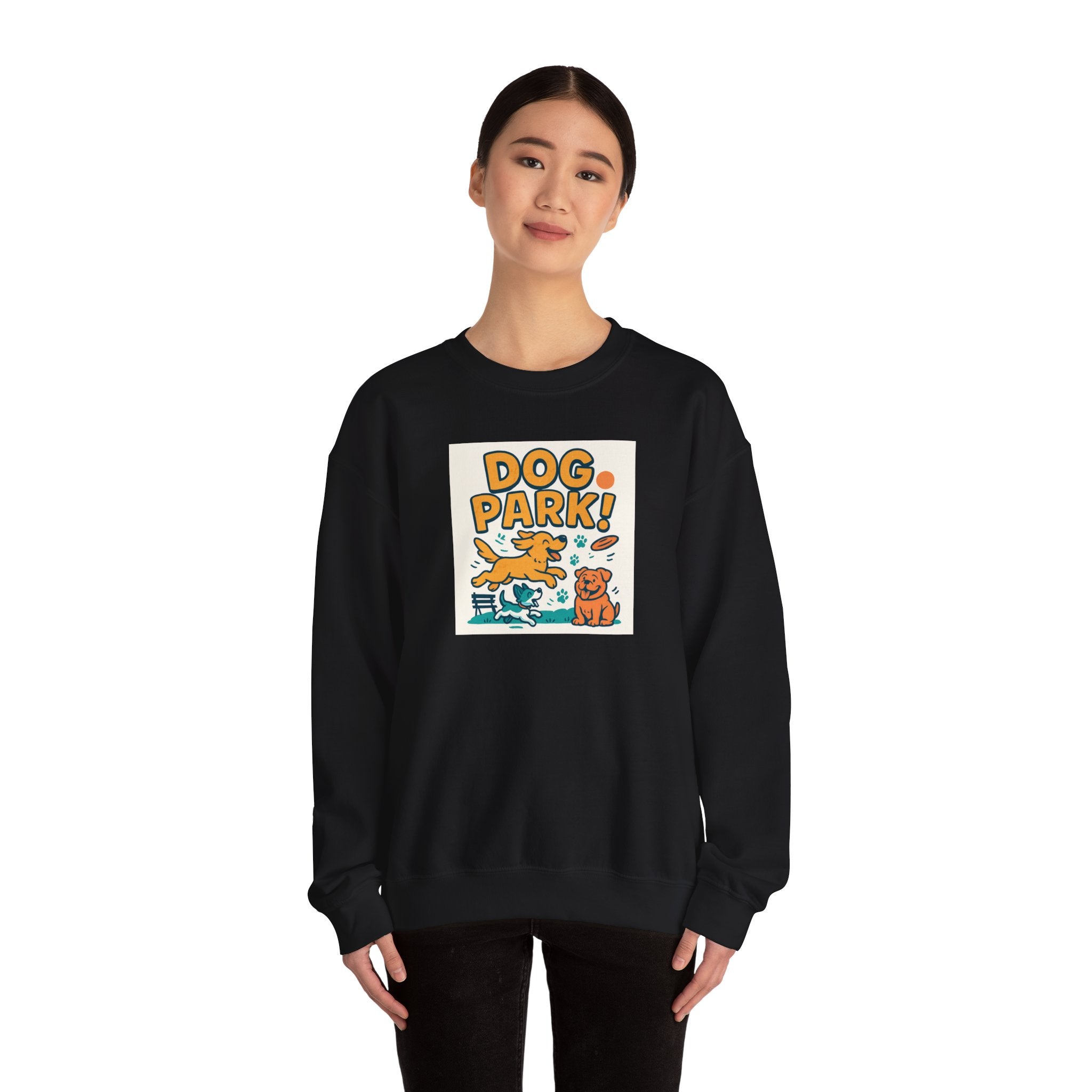 Dog Park Crewneck Sweatshirt - Unisex, Casual Wear, Pet Lover Gift, Outdoor Activities, Cozy Sweatshirt for Dog Owners