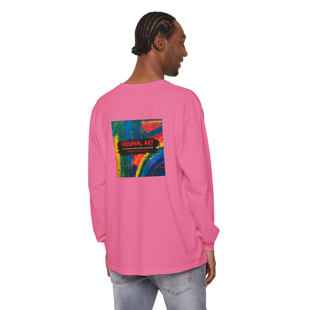 I Teach Long Sleeve T‑Shirt — “I make it make sense.” Teacher Tee with Colorful Original Art Back