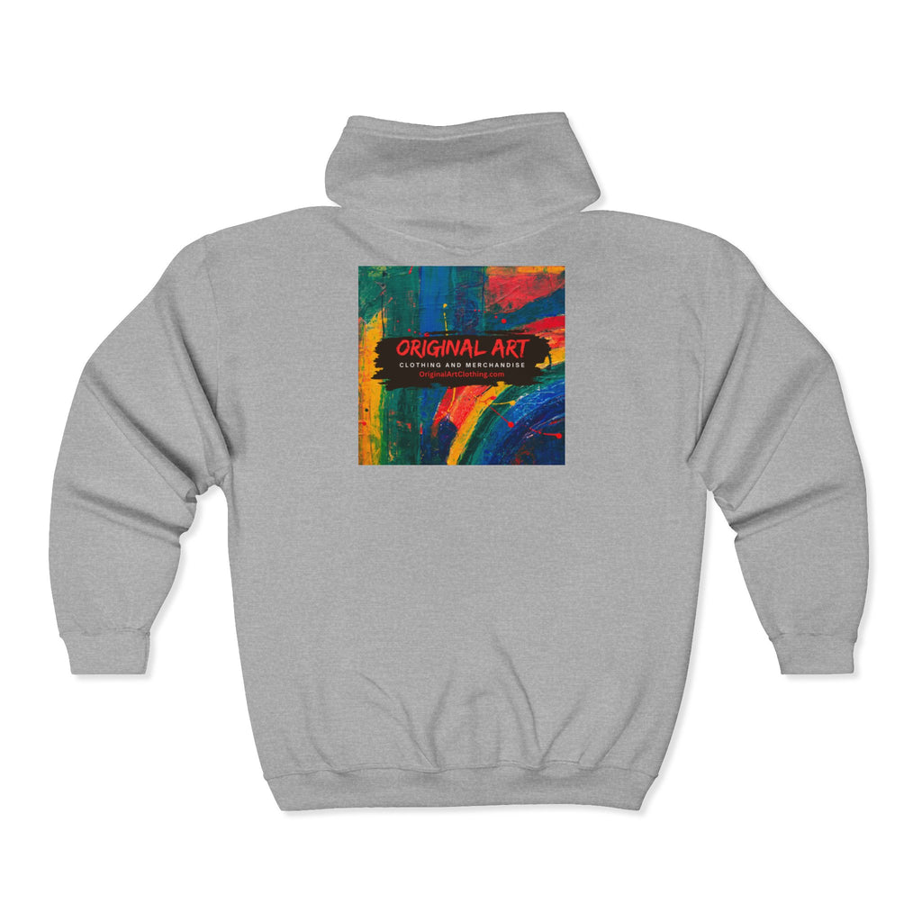 "confidence is the best accessory": Full-Zip Hoodie with Script Pocket Quote