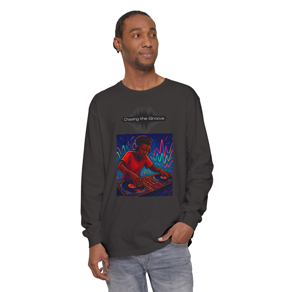 "Chasing the Groove" Long Sleve T-Shirt  Minimal Front + Original Art Back