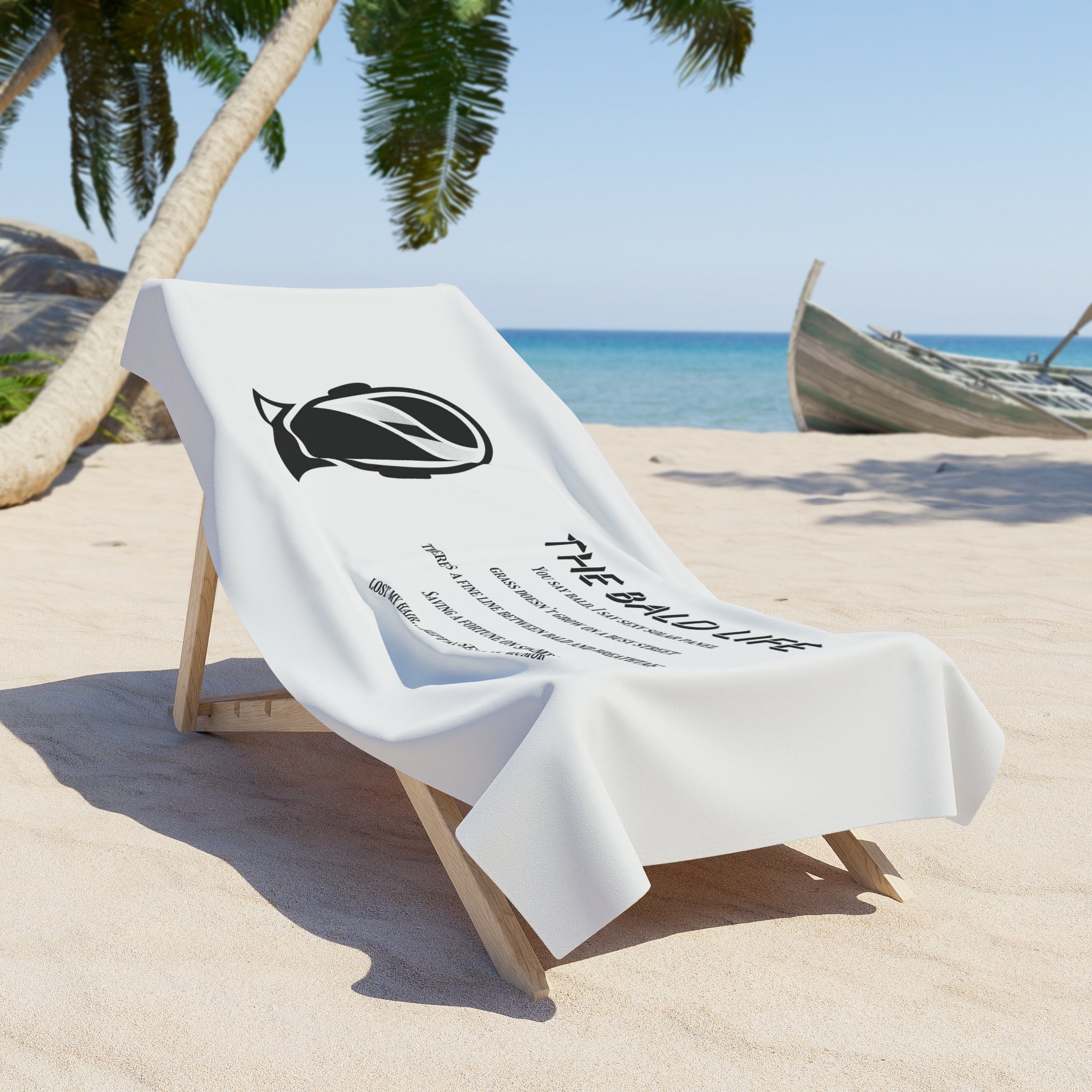 The Bald Life Beach Towel (Funny Gift)