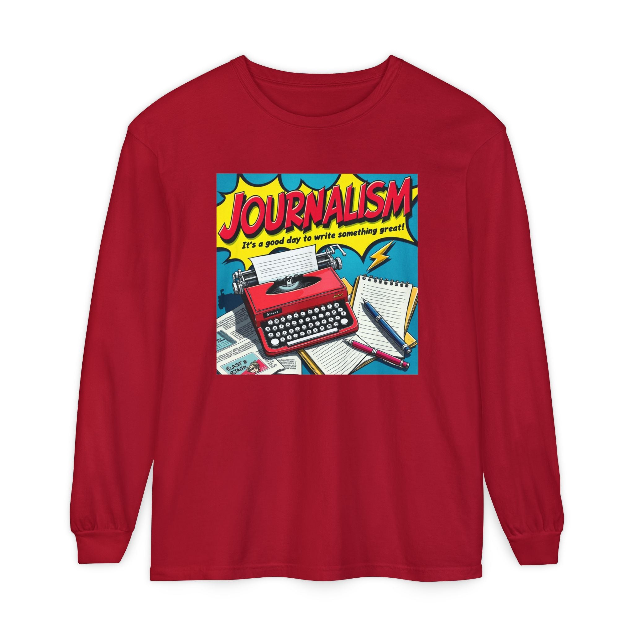 Journalism Unisex Garment-dyed Long Sleeve T-Shirt