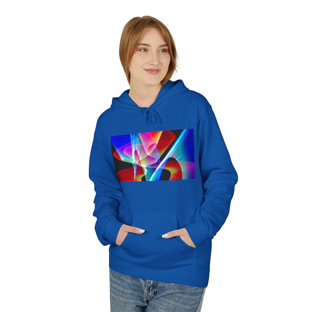 Vibrant Abstract Art Fleece Hoodie