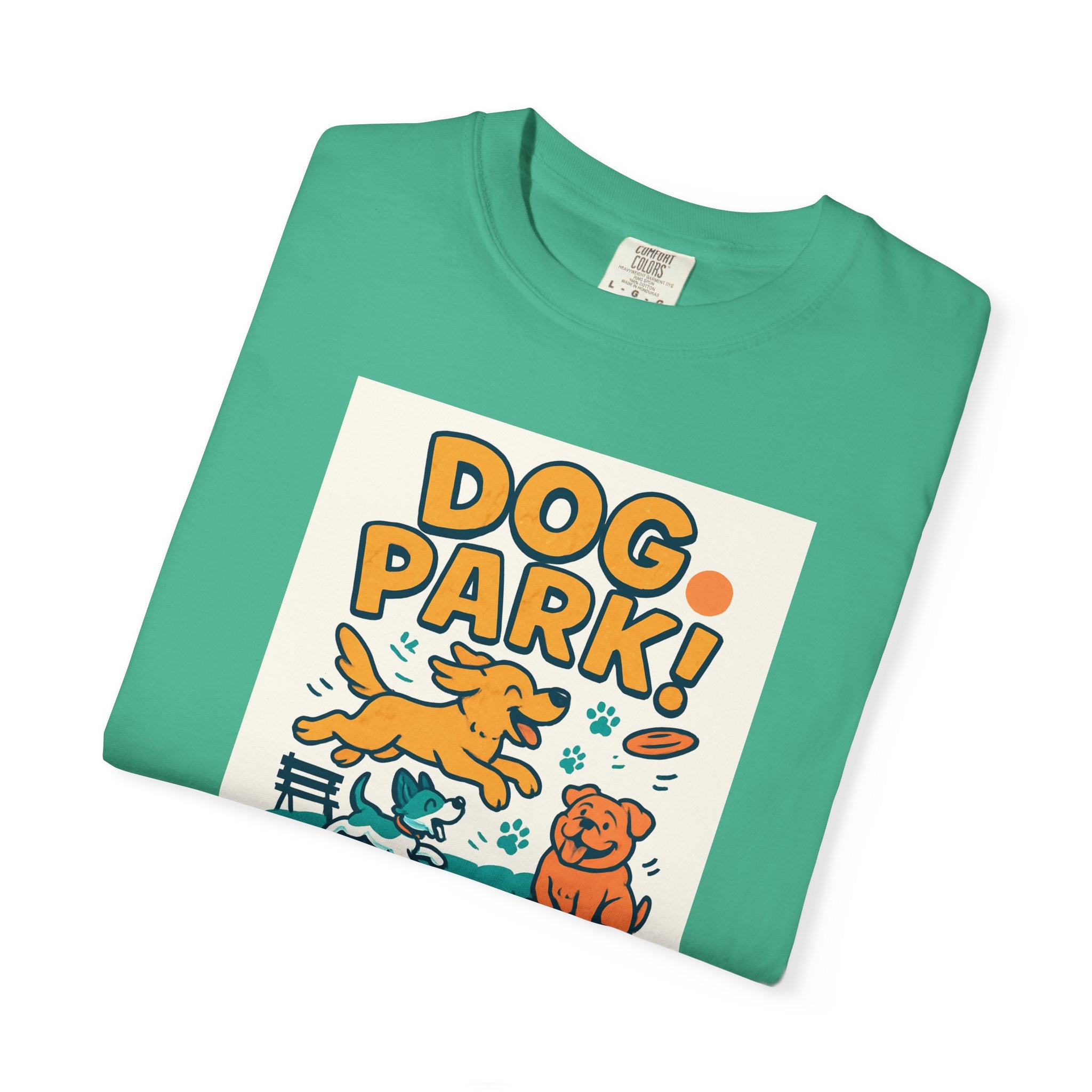 Playful Dog Park Unisex T-shirt, Dog Lover Gift, Pet Themed Apparel, Gift for Dog Owners, Fun Summer Tee
