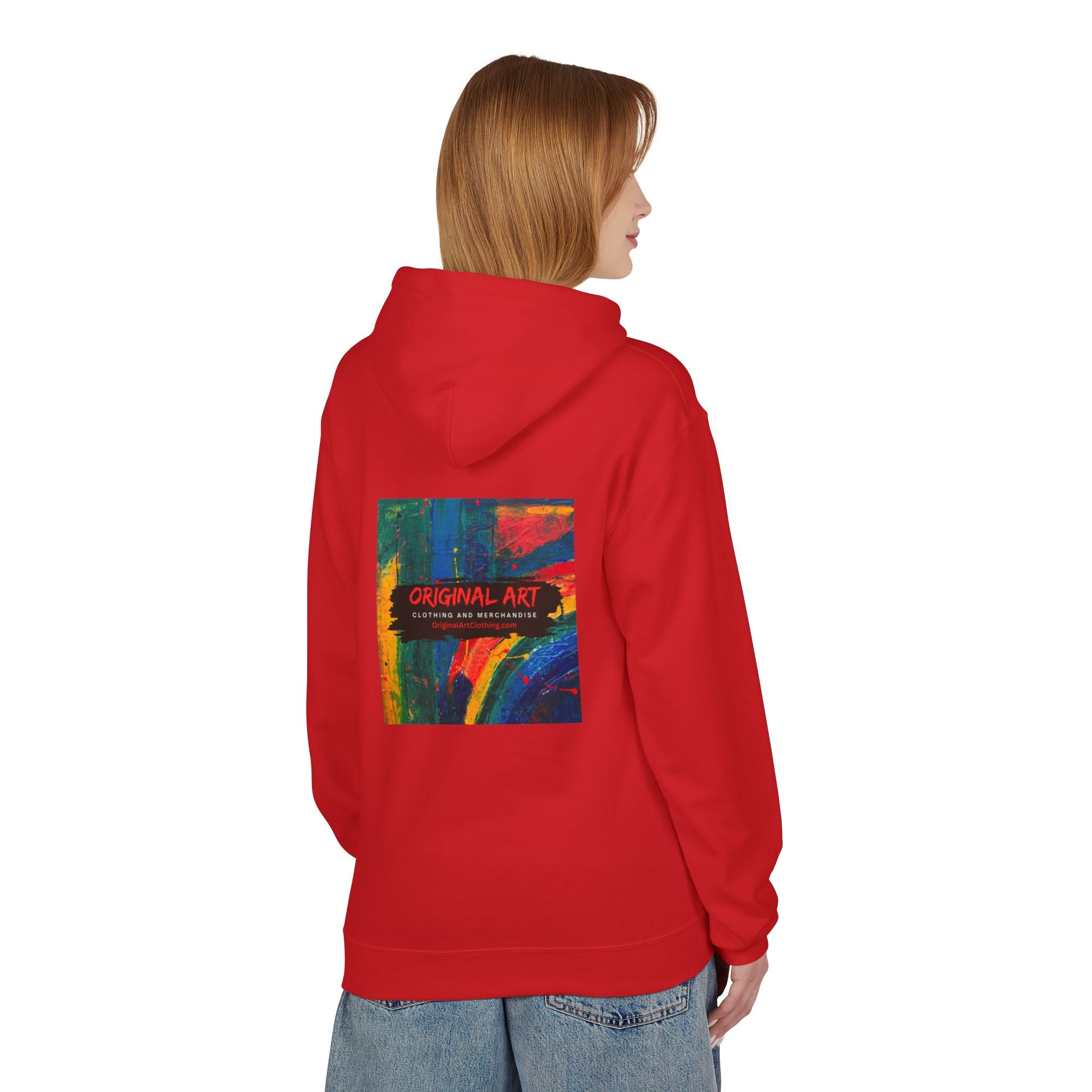 Vibrant Abstract Art Fleece Hoodie