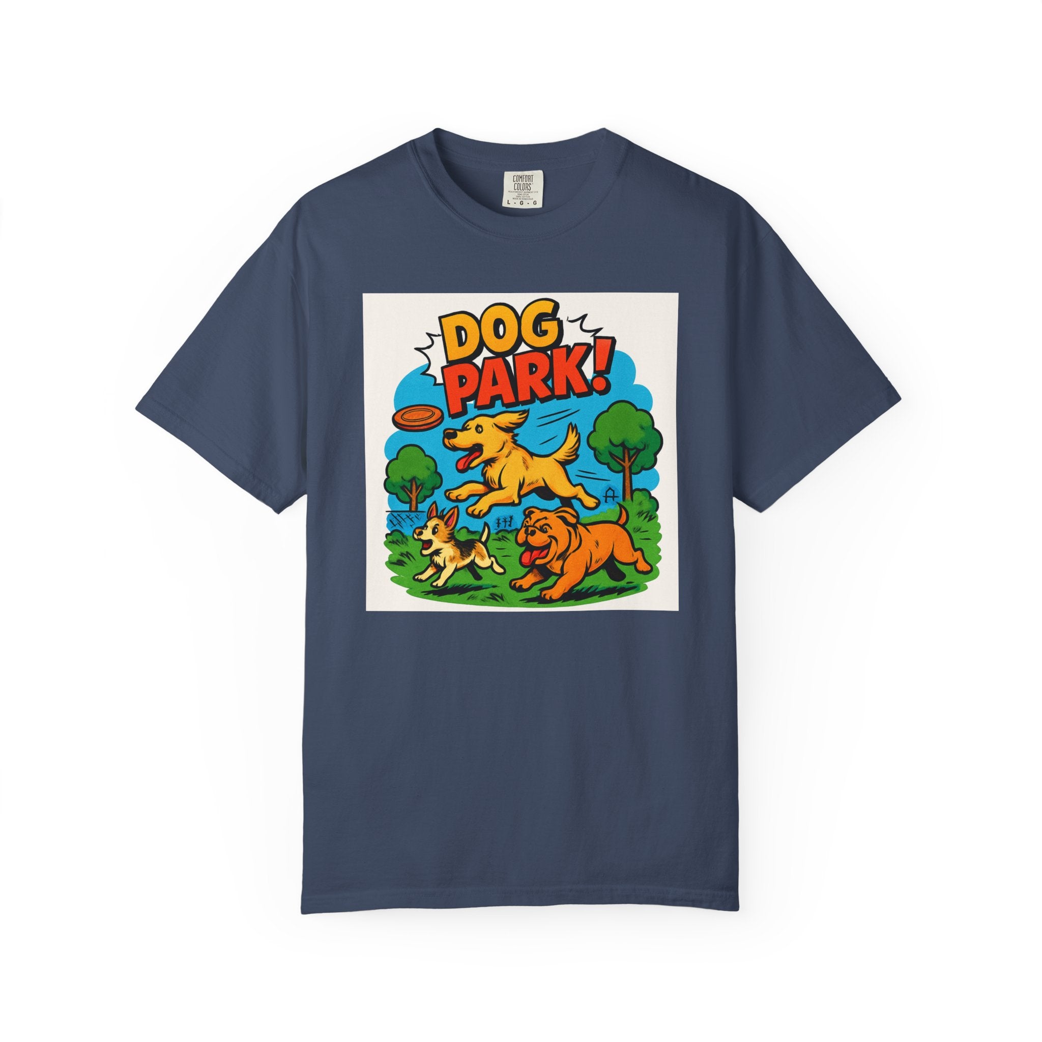 Playful Dog Park T-Shirt, Dog Lover Gift, Unisex Casual Wear, Pet Owner Apparel, Summer Outing Tee