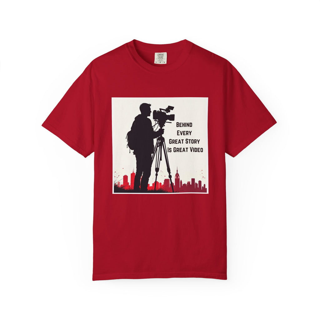 TV News Videographer: Unisex Garment-Dyed T-shirt