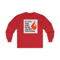 Inspirational Long Sleeve Tee for Passionate Souls | Motivational Shirt, Fire Design, Gift for Creatives, Casual Everyday Wear