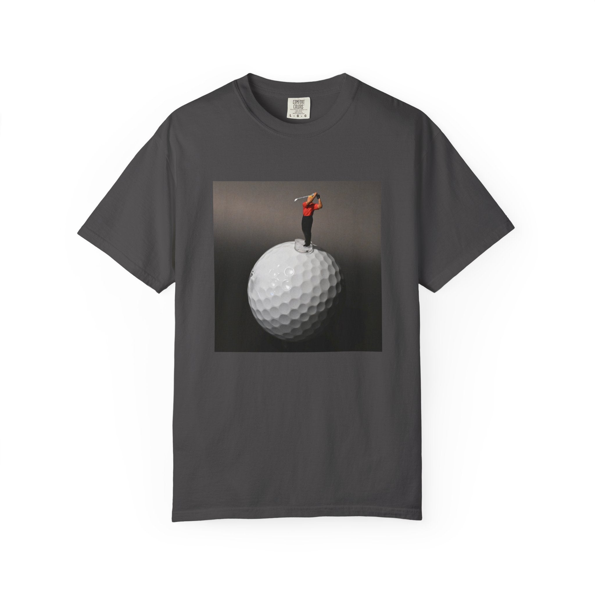 Golf Miniature Player Art T-Shirt — Surreal Golf Graphic Tee