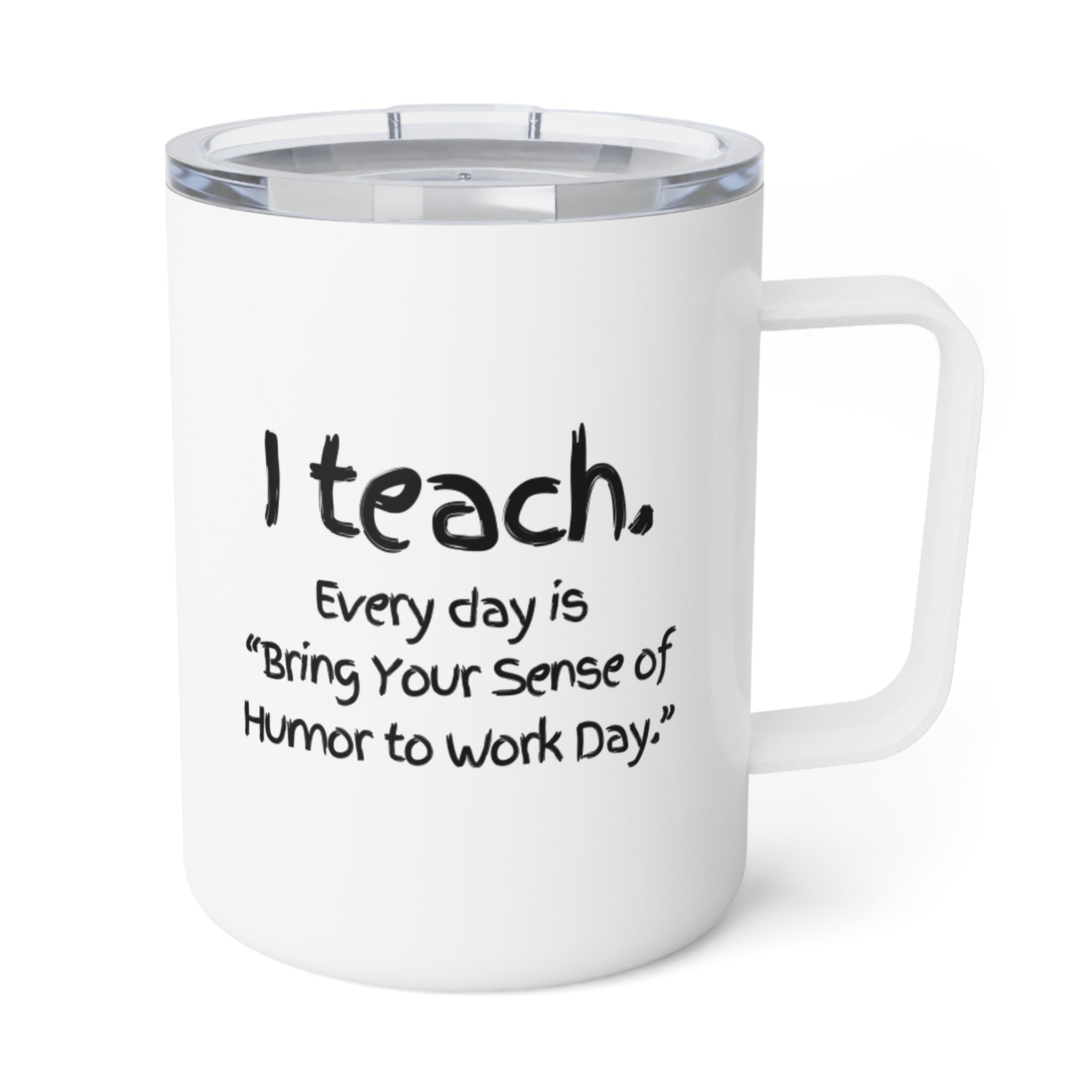 Insulated Coffee Mug – Colorful Abstract Cat Art with Inspirational Quote, 10oz Travel Tumbler