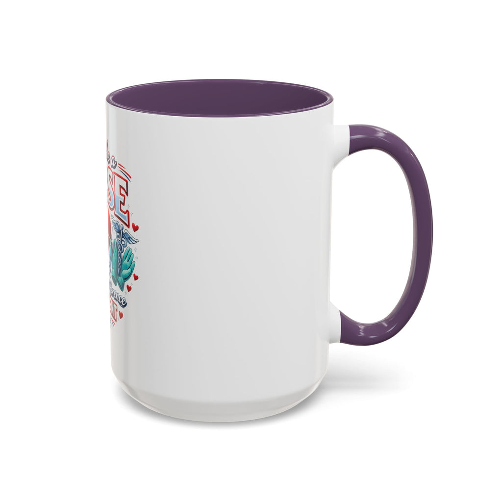 Proud to Be a Nurse Accent Coffee Mug — "Making a Difference One Patient at a Time" (11/15oz)