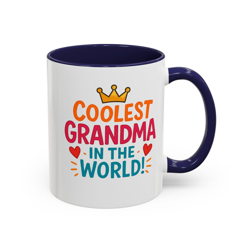 Coolest Grandma in the World Accent Coffee Mug — Fun Gift for Grandmother (11/15oz)