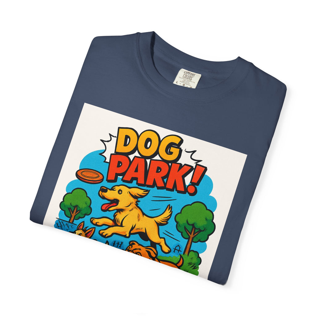 Playful Dog Park T-Shirt, Dog Lover Gift, Unisex Casual Wear, Pet Owner Apparel, Summer Outing Tee
