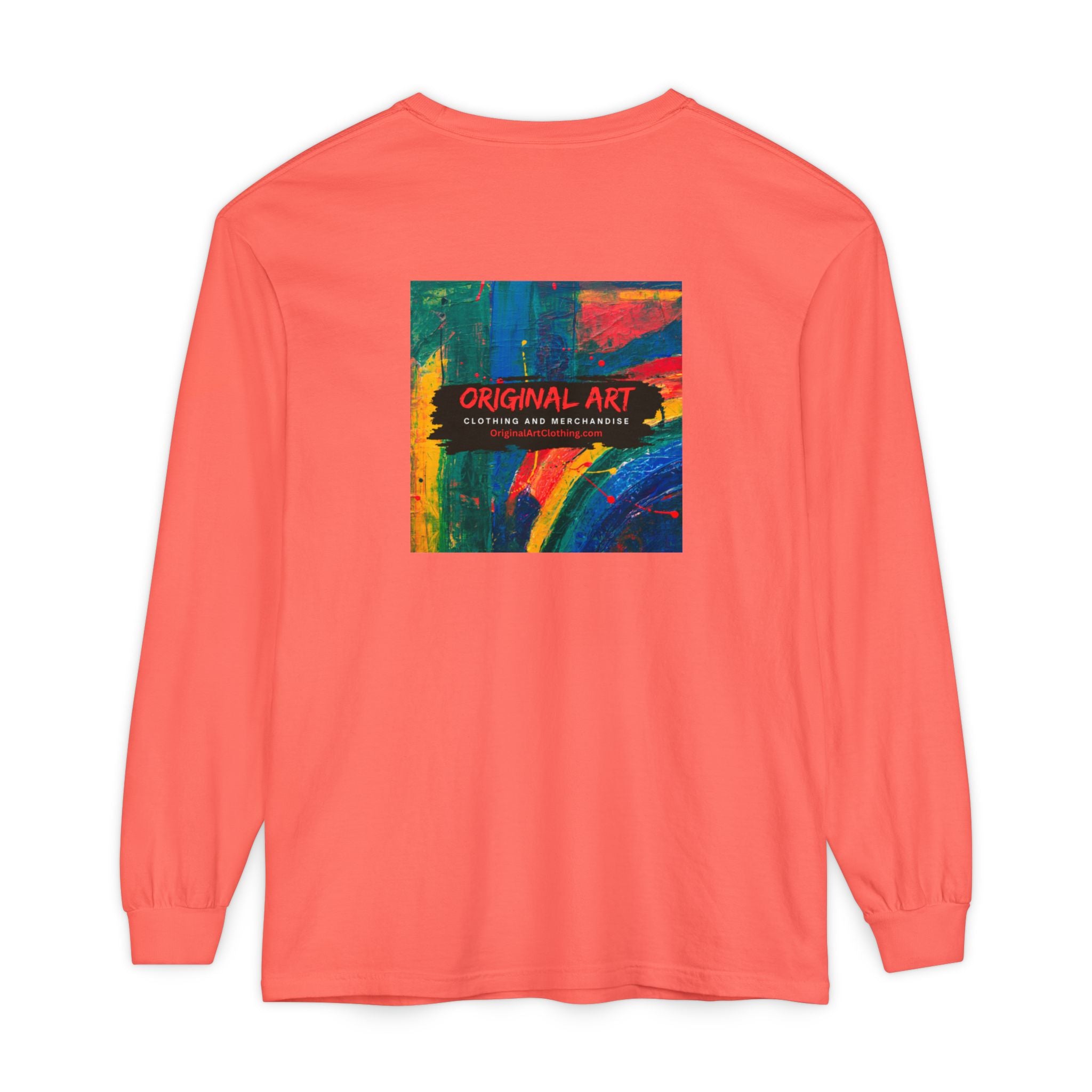 Teacher Long Sleeve Tee — "I Teach: My Super Power Is Multi-tasking" with Colorful Art Back