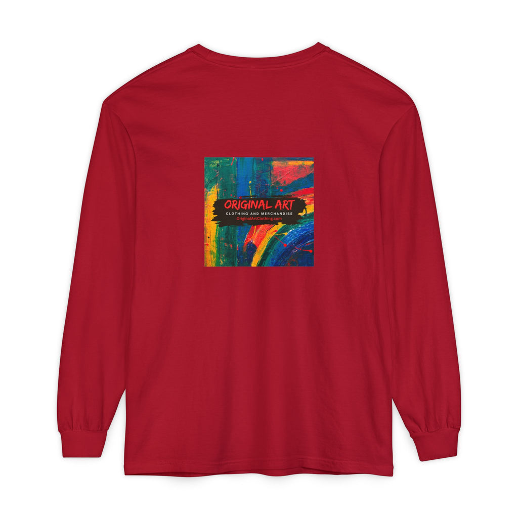 Producing is my super power! Long Sleeve T‑Shirt — Retro Comic Book Girl Graphic (Original Art)
