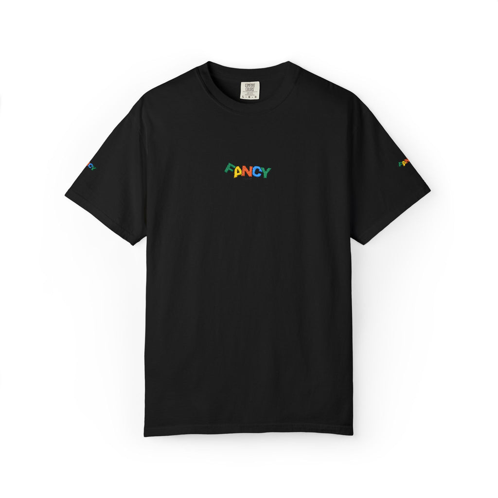 "Fancy" Colorful Logo T-Shirt — Small Chest & Sleeve Graphic