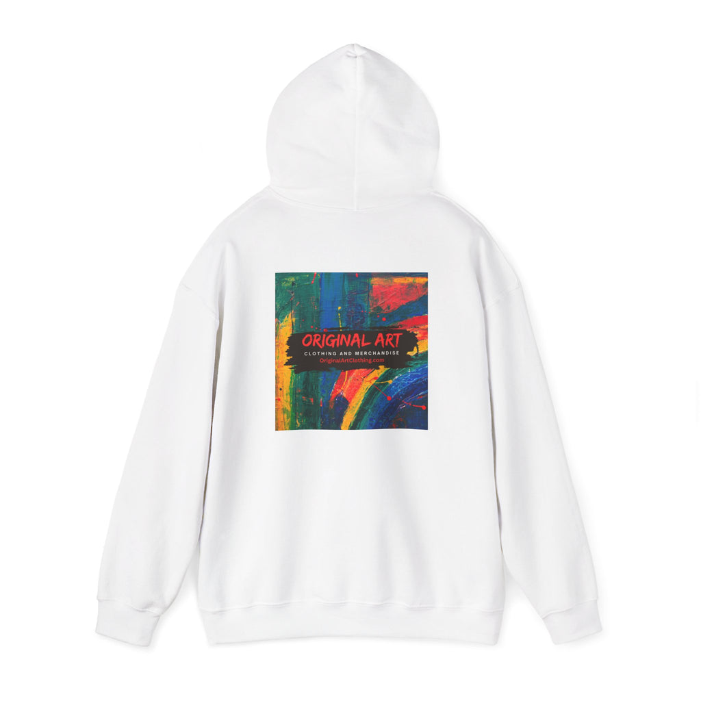 "Producing is My Super Power!" Retro Arcade Girl Graphic Hoodie — "Original Art" Back Print