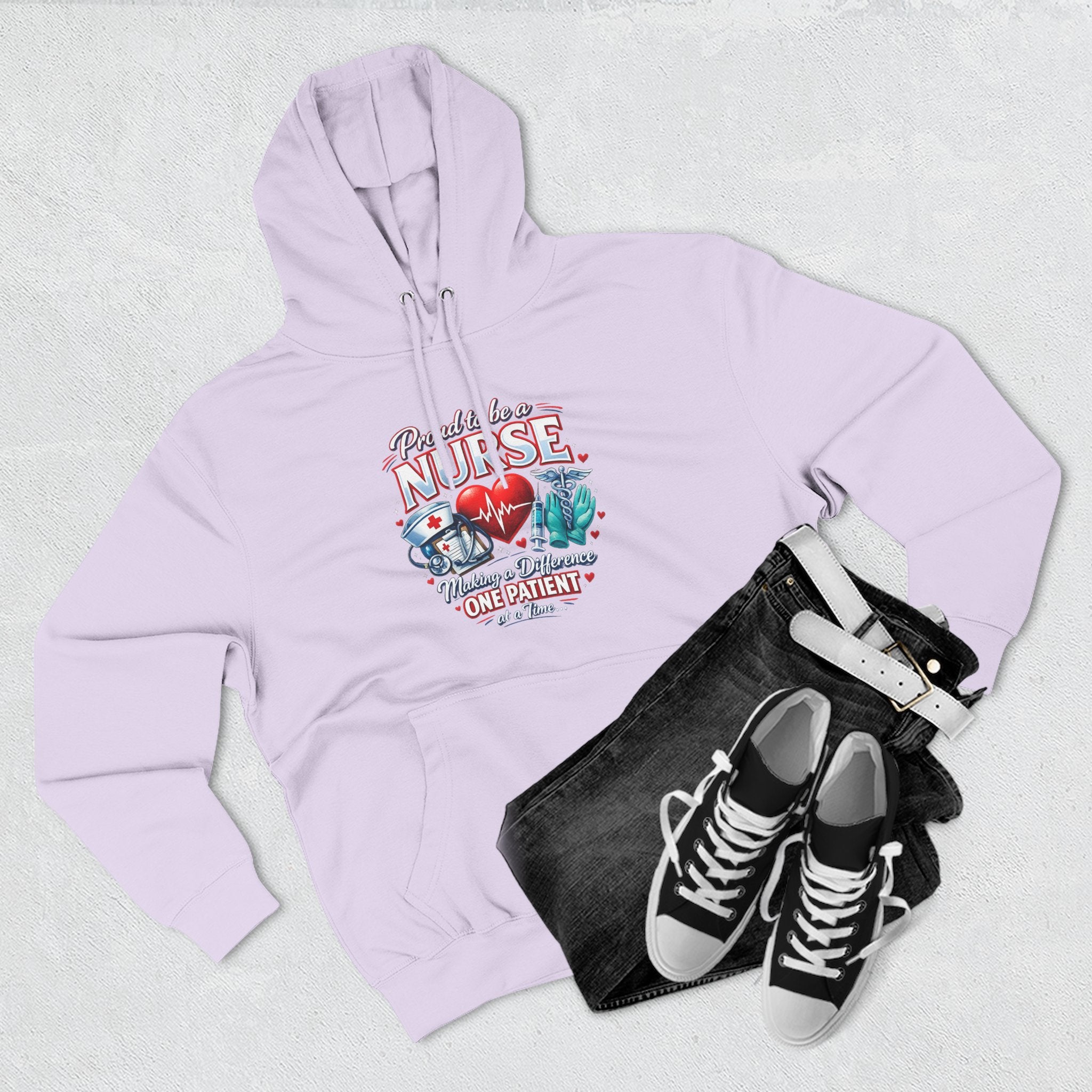 ‘Proud to be a Nurse’ Fleece Pullover Hoodie