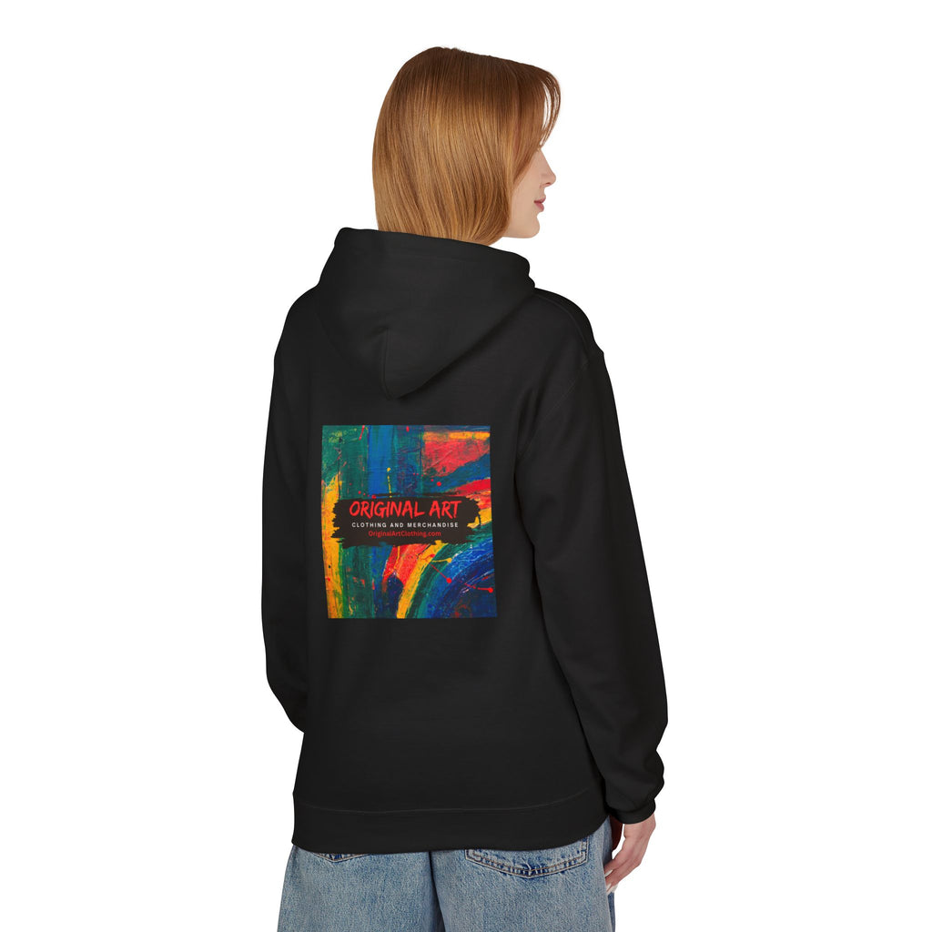 Vibrant Abstract Art Fleece Hoodie