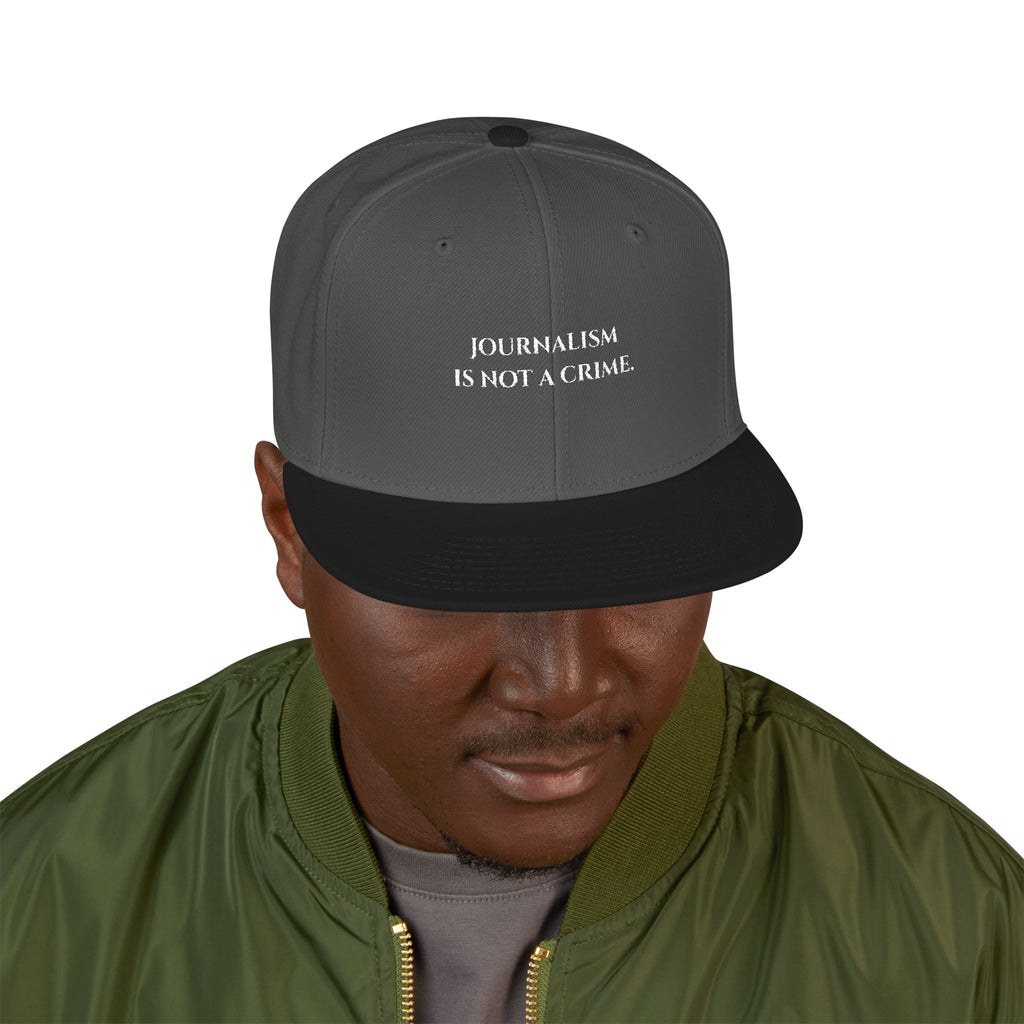 "Journalism is not a Crime" Embroidered Snapback Hat —