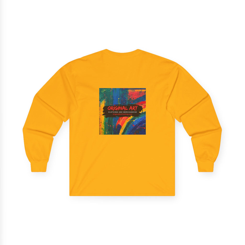 'Deep Thought: Heights Are Afraid of Me' Minimalist Quote Long Sleeve Tee