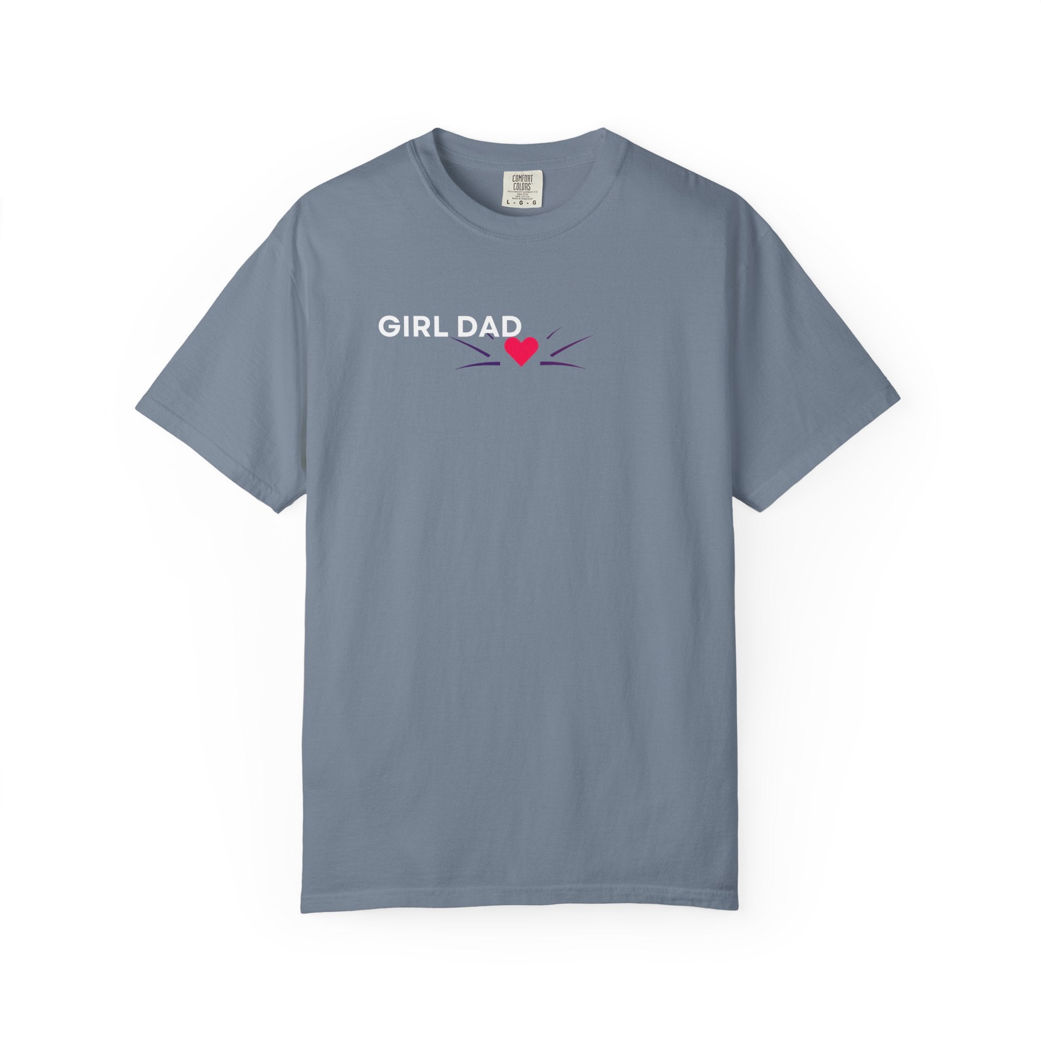 Girl Dad T-Shirt — 'Girl Dad' Heart Front & Colorful 'Original Art' Back Tee