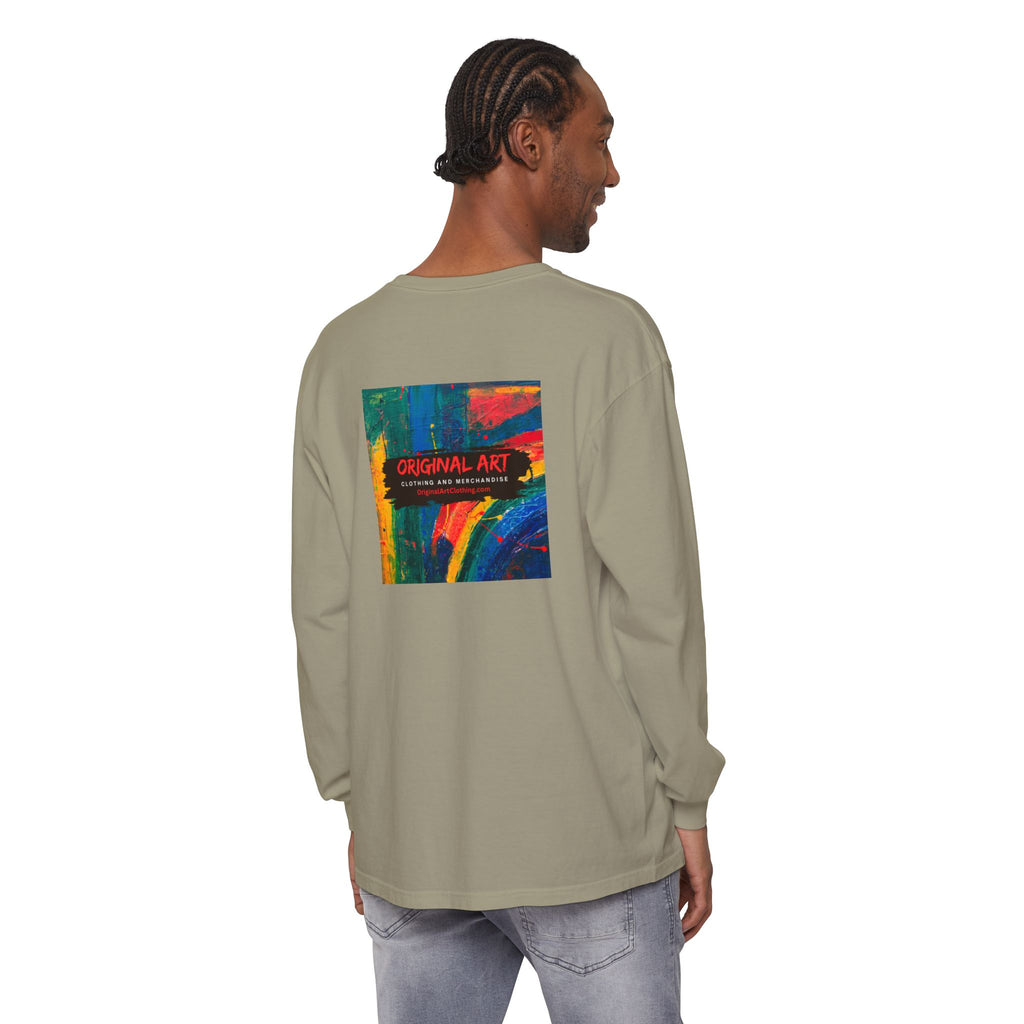 Teacher Long Sleeve Tee — "I Teach: My Super Power Is Multi-tasking" with Colorful Art Back