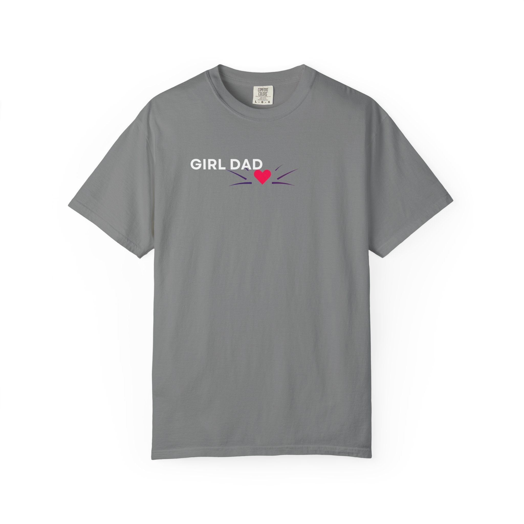 Girl Dad T-Shirt — 'Girl Dad' Heart Front & Colorful 'Original Art' Back Tee