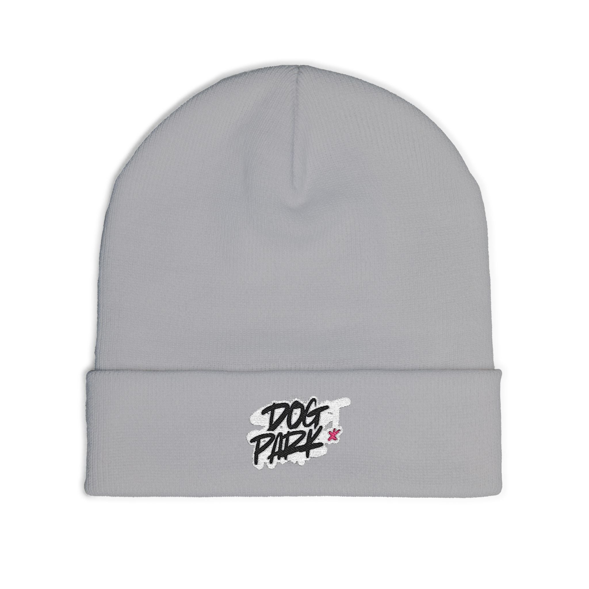 Embroidered 'Dog Park' Knit Beanie — Cozy Casual Winter Hat