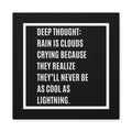 Canvas Wall Art — "Deep Thought: Rain Is Clouds Crying…" Minimalist Quote Print