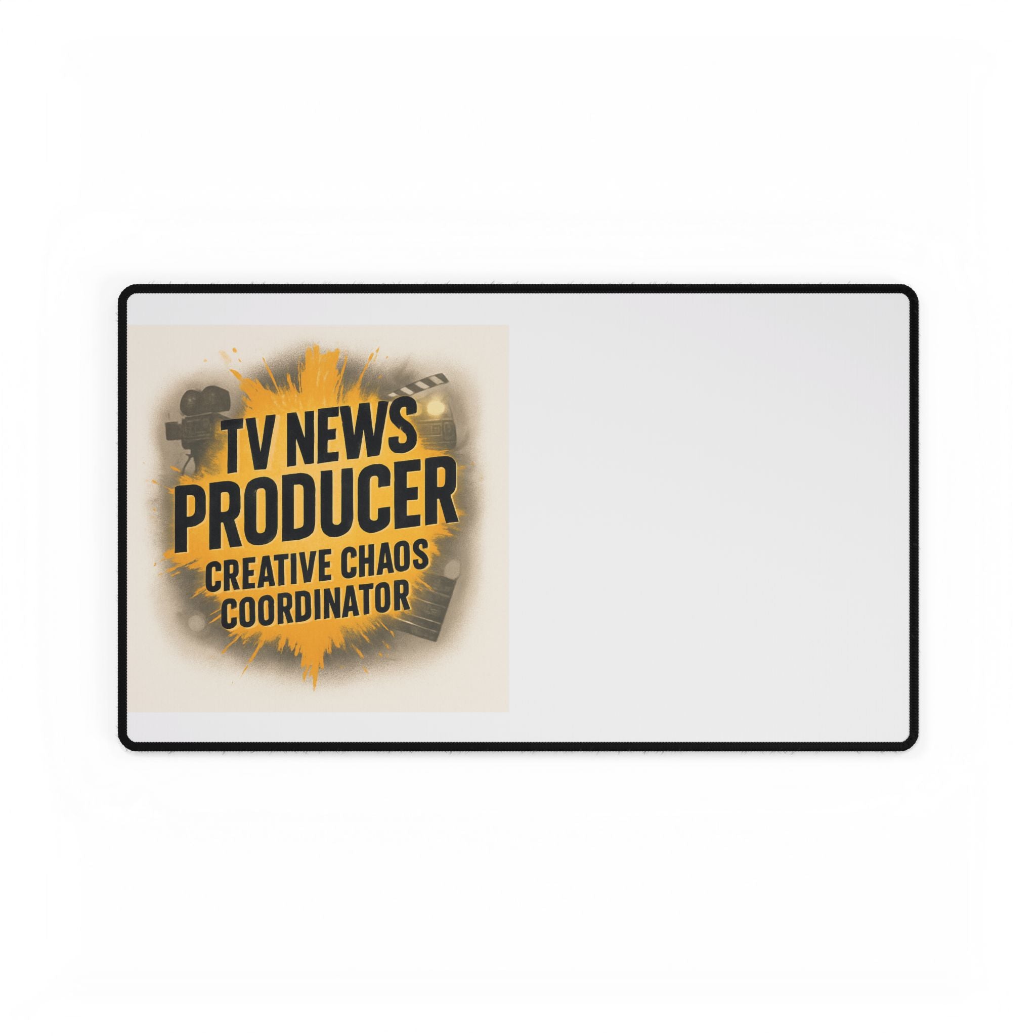 TV News Producer Desk Mat - Creative Chaos Coordinator, Office Decor, Gift for Journalists, Work from Home, Motivational