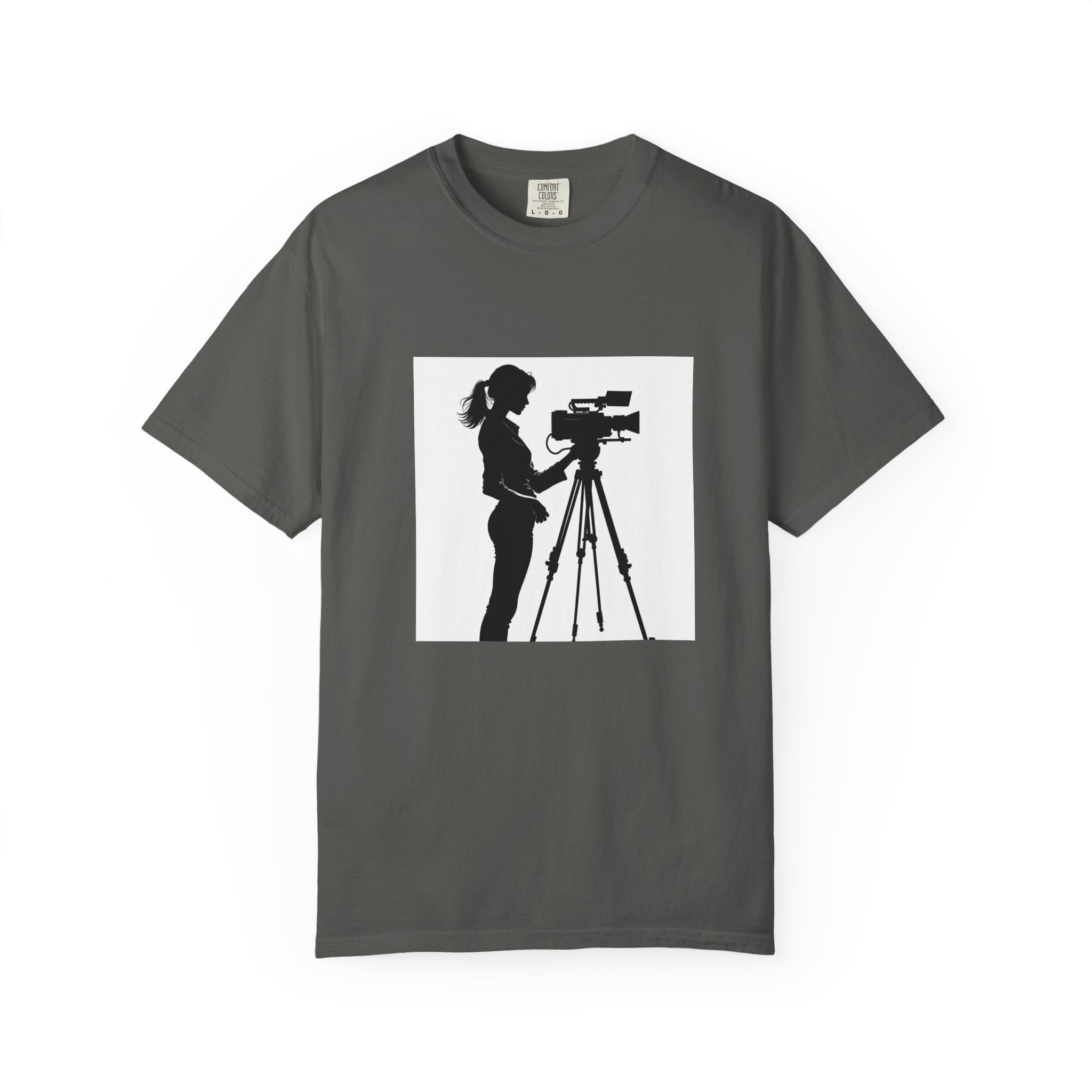 "Behind Every Great Story is Great Video" Female Silhouette Tee
