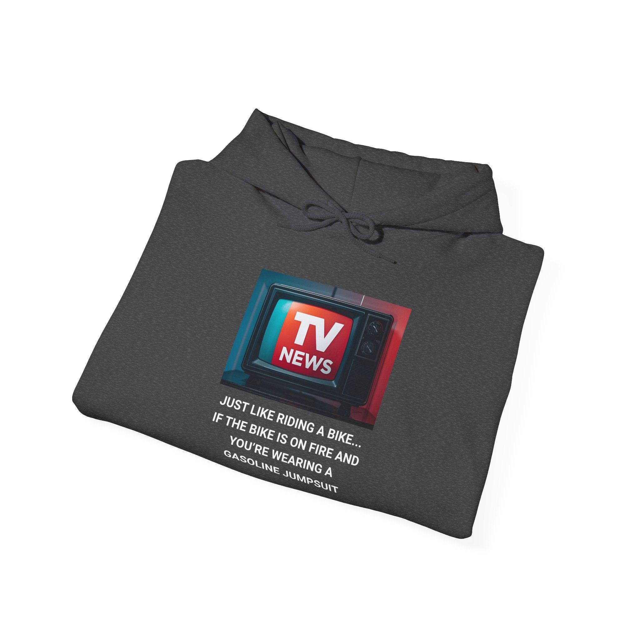 TV News Humor Hoodie for Media Lovers