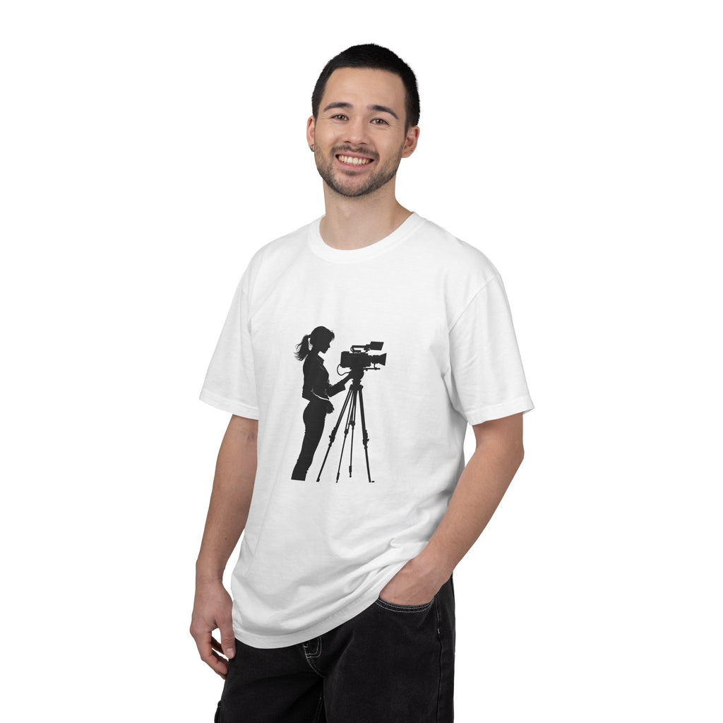 "Behind Every Great Story is Great Video" Female Silhouette Tee