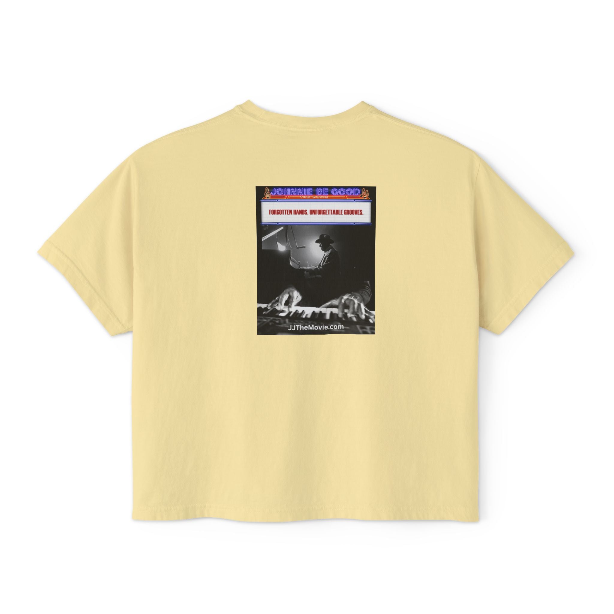 Johnnie Be Good Movie Boxy Tee — 'Johann de Wood' Graphic Tee